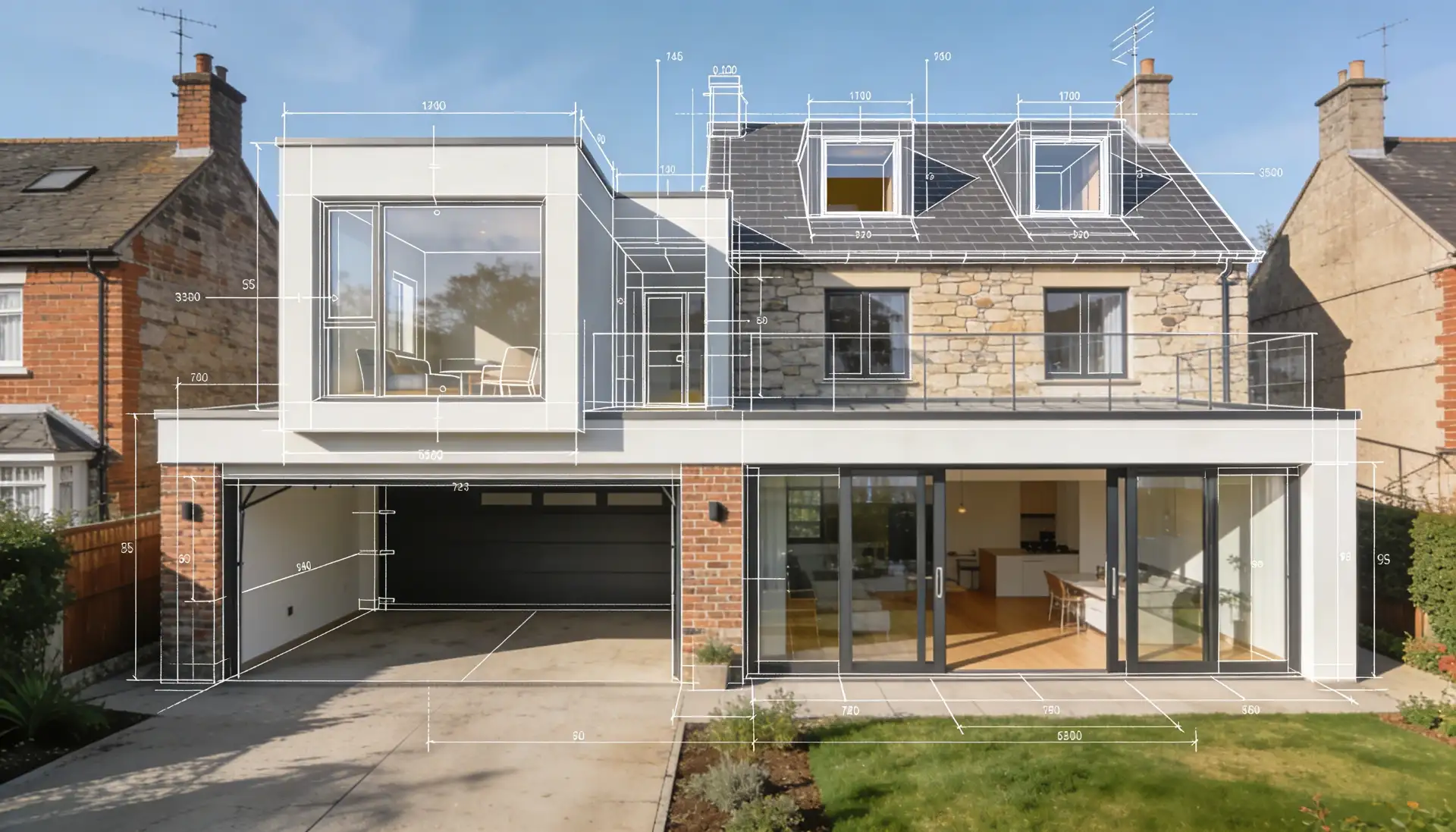 New home build under construction in Central Scotland